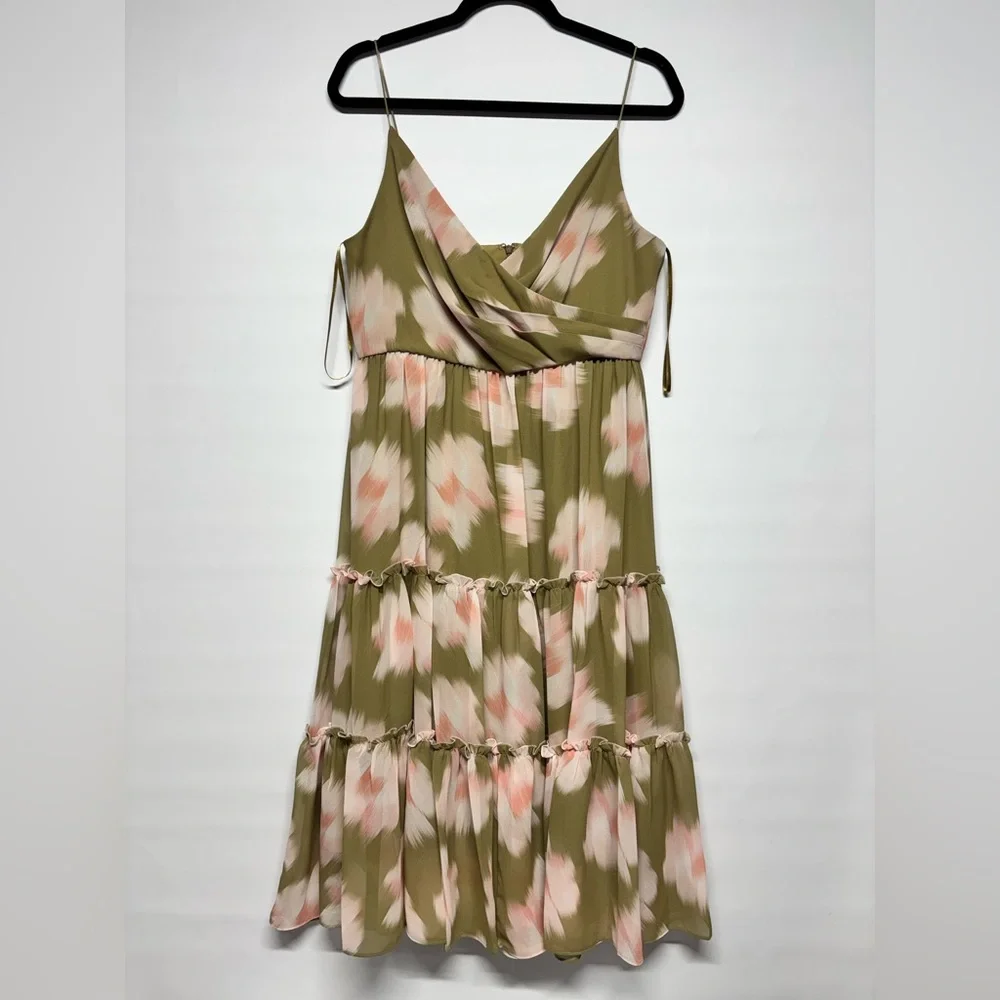 ✨Sachin + Babi Dalia Midi Dress Ika Scatter Floral Green Size 8